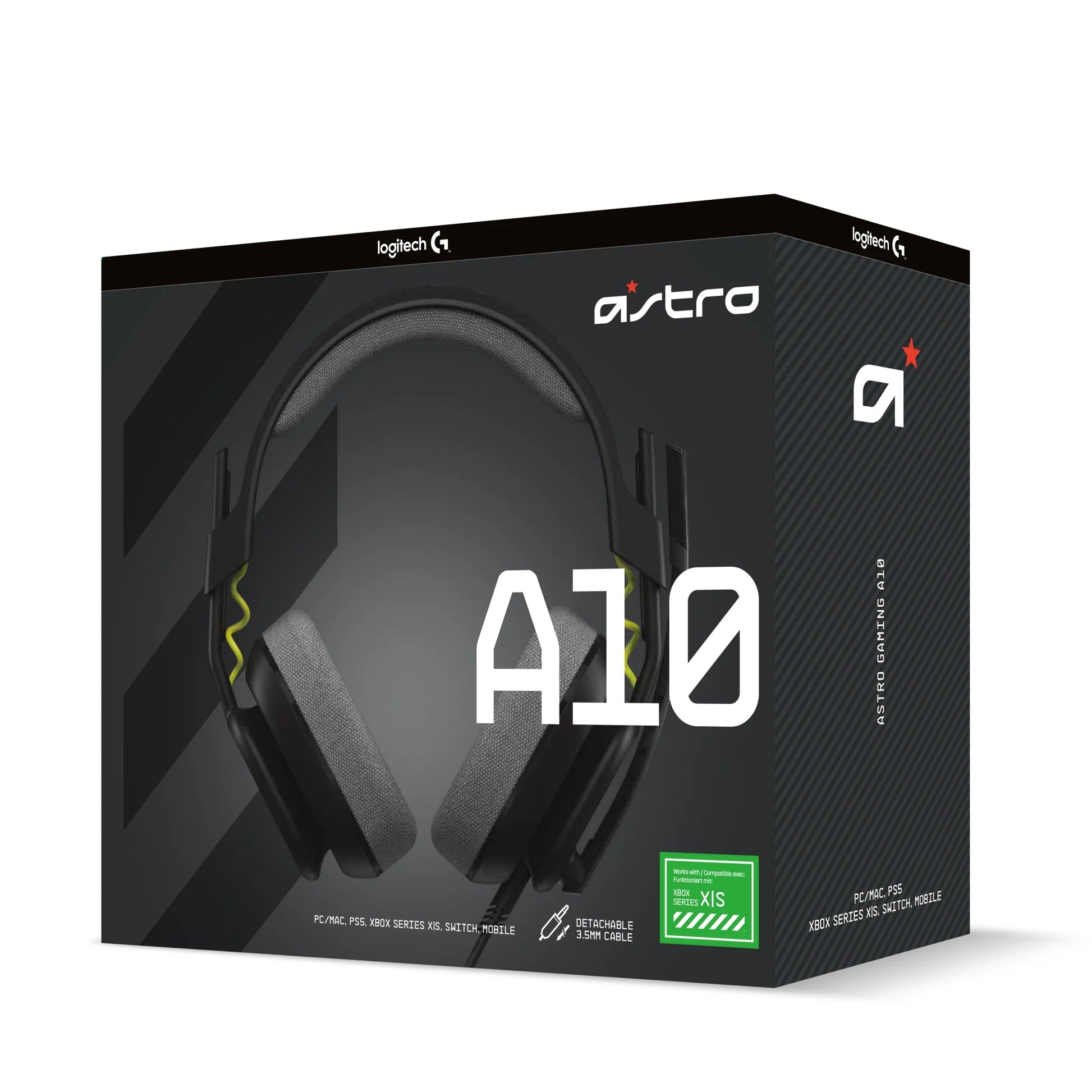 ASTRO A10 Gaming Headset Gen 2 Wired Headset - Over-Ear Gaming Headphones with Flip-To-Mute Microphone, 32 Mm Drivers, Compatible with Xbox, PC, Black